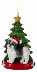 Shih Tzu Christmas Tree Ornament Black - Picture 1 of 1