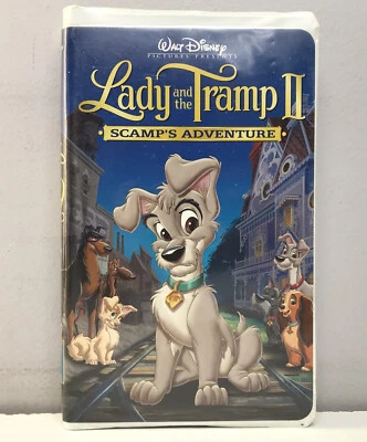 Lady & the Tramp II Scamp’s Adventure VHS Disney Video Tape Movie 2 Clamshell - Image 1 of 4