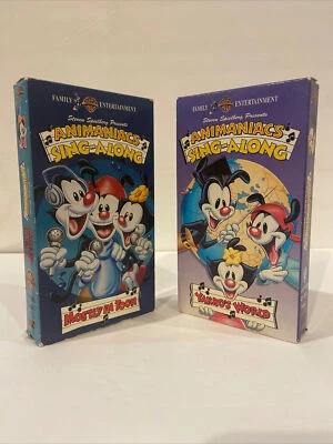 Animaniacs Sing Along VHS Mostly in Toon Yakkos World Hello Nurse Retro Tested - Image 1 of 4