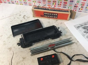 Lionel 3459 black Dump Car w remote Controller 027 / 6019 Set plus Bin - Picture 1 of 9