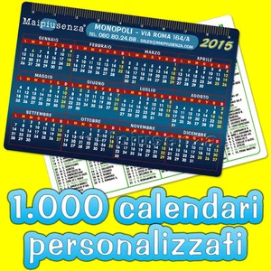 ★ 1.000 CALENDARI TASCABILI semestrini PERSONALIZZATI ★ - Picture 1 of 1