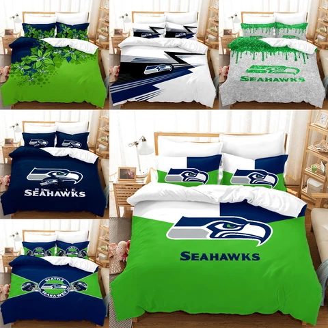 Seattle Seahawks 3Pcs Bedding Set Duvet/Comforter Cover Soft Pillowcases Gift Cover