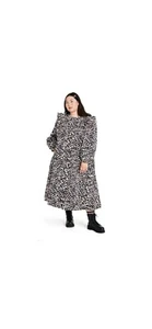 Sandy Liang X Target Black White Leopard Ruffle Midi Dress NWTS 2X - Picture 1 of 1