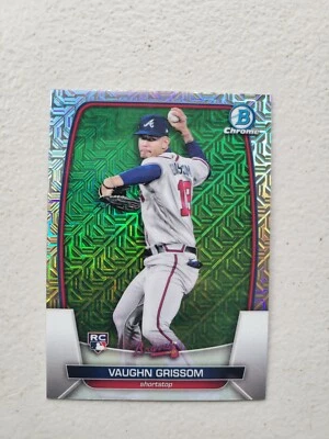Vaughn Grissom Chrome Mojo Refractor Rookie 2023 Bowman Card #42 Atlanta Braves - Image 1 of 2