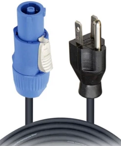 ProX XC-PWCE14-06 6 Ft. 14 AWG Power Cord NEMA 5-15 Edison to Blue Male - Picture 1 of 3