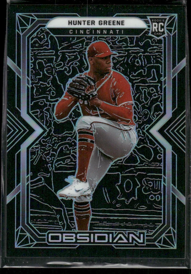 #60 Hunter Greene 2022 Panini Chronicles Obsidian - Image 1 of 2