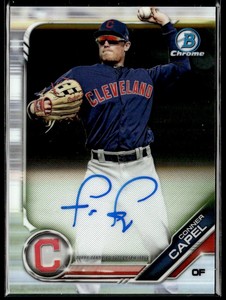 2019 Bowman Chrome Prospect Autographs Conner Capel Auto Cleveland Indians