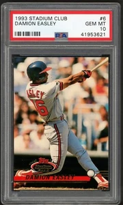 1993 Topps Stadium Club #6 Damion Easley ROOKIE - Angels PSA 10 GEM MT POP 2 - Imagen 1 de 2