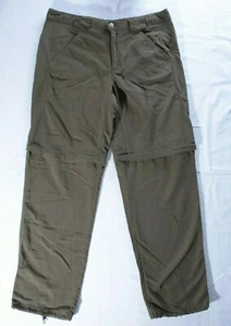 Columbia womans sz 8 pants convertible titanium brown hiking zip off shorts - Picture 1 of 11