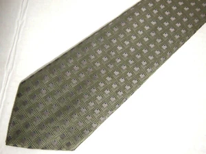 Geoffrey Beene Mens Necktie Tie Green Brown Blue Geometric 58" - Picture 1 of 4
