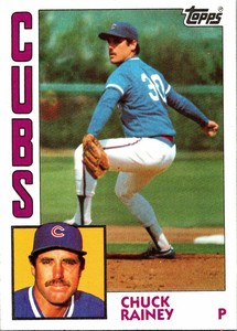 1984 Topps Baseball Card Chuck Rainey Pitcher Chicago Cubs sk0814