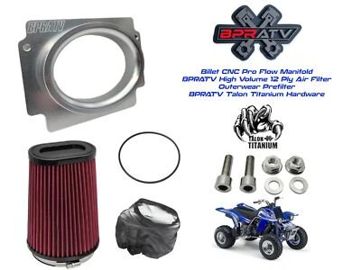 Filtro de admisión de aire BPR Pro Flow estilo K&N KN hardware de titanio Yamaha Banshee 350 Foto 1 de 4