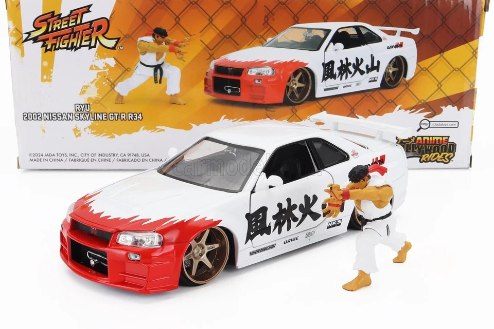 1/24 JADA - NISSAN - SKYLINE GT-R (R34) ADVAN 2002 WITH STREET 253255071-35114 - Immagine 1 di 1