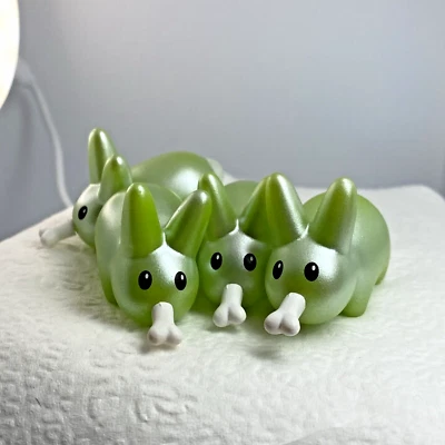 Kidrobot HAPPY LABBIT Mini Series GREEN BONE Mini Vinyl Figure 1.5" Kozik LR1 - Image 1 of 4