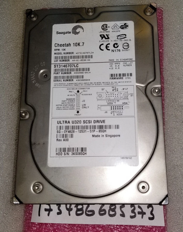 9X2006-041 Seagate Technology SEAGATE ST3146707LC 146GB 10K U320 SCSI HARD DRIVE - Image 1 of 1