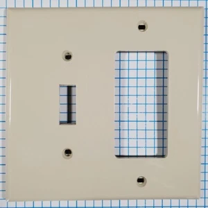 Leviton Ivory 1-Toggle Switch 1-Decorator Receptacle 2-Gang Wallplate PJ126-I - Picture 1 of 3