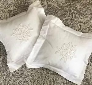 RARE RALPH LAUREN COASTAL STARFISH EMBROIDERED THROW PILLOWS ~ SMALL - Picture 1 of 5
