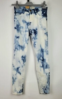 Current Elliott Stiletto Cropped Skinny Jean Indigo Tie Dye Size 24 NWT - Image 1 of 4