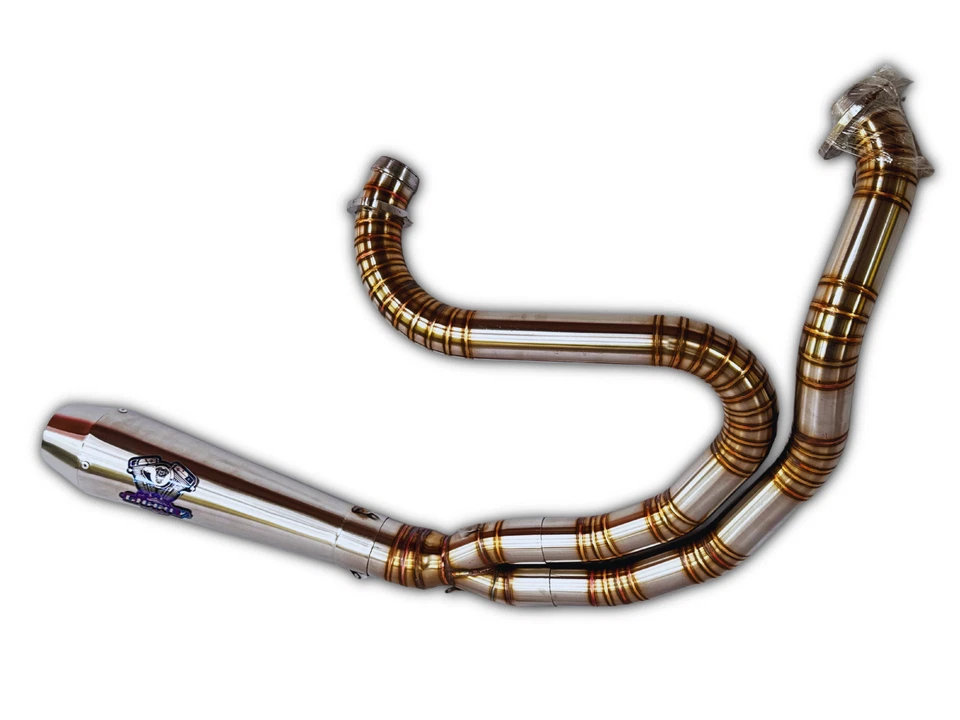 Custom GNARLY 2-Into-1 Performance Exhaust Harley-Davidson Dyna FXDF 1991–2017 - Image 1 of 4