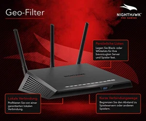 Netgear XR300 Nighthawk Pro Gaming WLAN-Router Dual-Band (2,4 GHz/5 GHz) Gigabit - Afbeelding 1 van 8