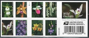 Como nuevo folleto de orquídeas salvajes de Estados Unidos panel de 20 estampillas Forever Scott # 5454b (MNH) - Imagen 1 de 2