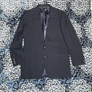Norman Hilton Navy PinStripe Suit Sport Coat Blazer Jacket USA 44 XL