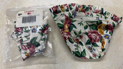 TWO LONGABERGER LINERS FOR AMBROSIA #207881- GARDEN SPLENDOR PATTERN - NEW Cover