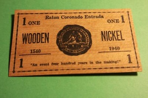 1940 Raton NM One Wooden Nickel