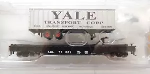 BACHMANN SILVER SERIE N SCALA ATLANTIC COAST LINE FLATCAR CON RIMORCHIO YALE - Foto 1 di 2