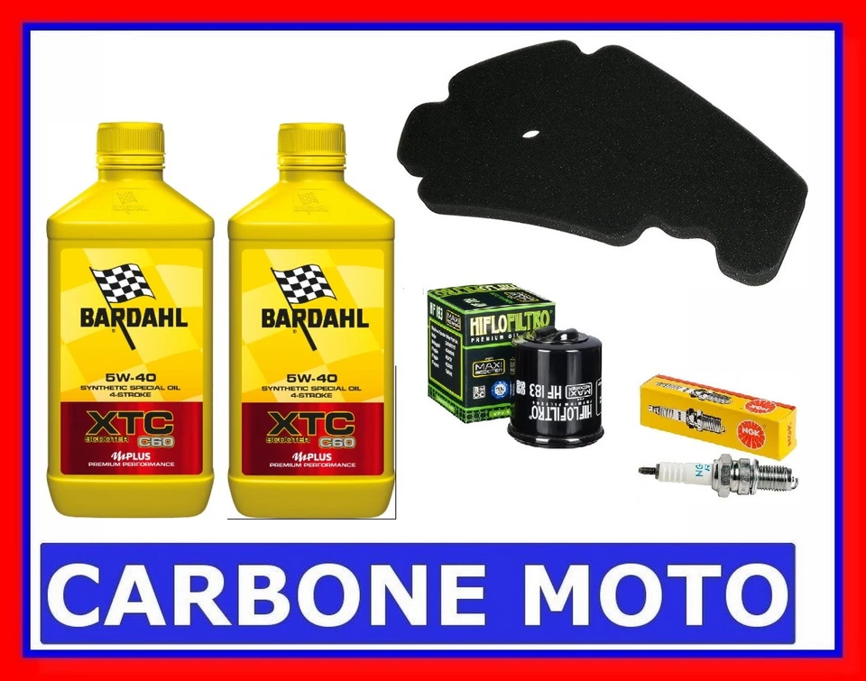 KIT TAGLIANDO PIAGGIO BEVERLY 300 RST 4T 4V IE 2014 OLIO BARDAHL FILTRI CANDELA