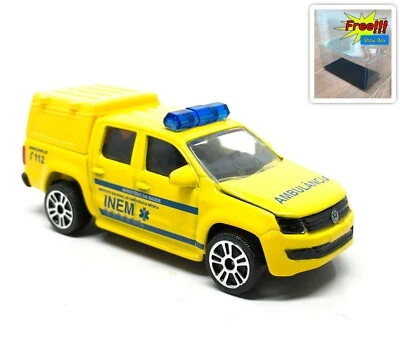 Ambulancia Majorette Volkswagen Amarok INEM Portugal Amarilla 1/65 3" sin equipamiento Foto 1 de 4