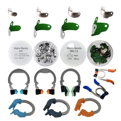 Bandas de matriz seccional dental Niti braçadeira anéis sistema de matriz guarnição palodente - Imagem 1 de 4