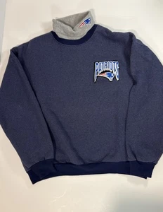 Vintage Majestic USA Made New England Patriots Pullover Selten Gr. XL Rollkragen  - Bild 1 von 4