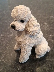 Vintage White Poodle Dog Figurine 4" Tall - Picture 1 of 5