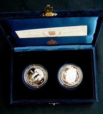 1996 VATICAN Italy RARE 2°set 2 silver COINS PROOF  "Verso il 2000" John Paul II - Image 1 of 4