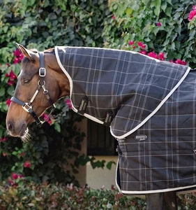 Horseware Rhino Stable Hood 200g 1000D Mediumweight Neck Cover Navy/Black XS-XL - Picture 1 of 5