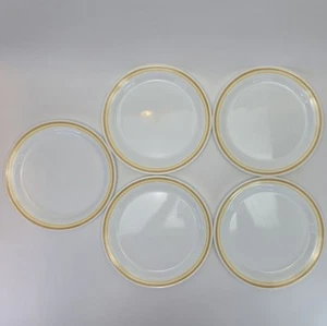 Lotto di 5 piatti Corning Corelle Mandorla 'Butterfly Gold' a righe 10" - Foto 1 di 6
