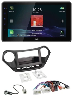 JVC DAB MP3 Bluetooth USB Autoradio für Hyundai i10 (ab 2013) AUX USB - Bild 1 von 4