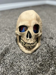 Vintage 90s Skull Mask Human Skeleton Dress Up Halloween Adult Costume Accessory - Picture 1 of 6
