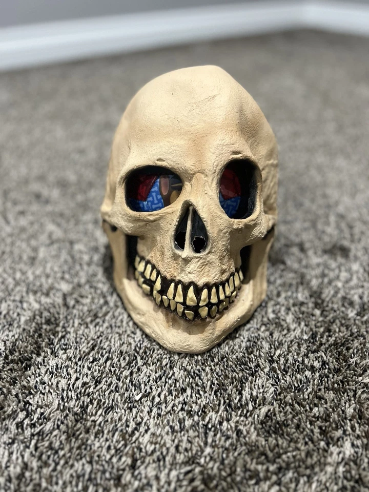 Vintage 90s Skull Mask Human Skeleton Dress Up Halloween Adult Costume Accessory - Image 1 of 4