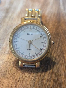 Pulsar Watch Men Quartz 4 Hands Not Working Might Just Need A New Battery Untest - Picture 1 of 9
