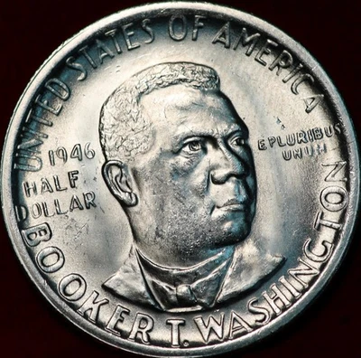 Uncirculated 1946-S Booker T Washington Silver Commemorative Half Dollar - Image 1 of 2