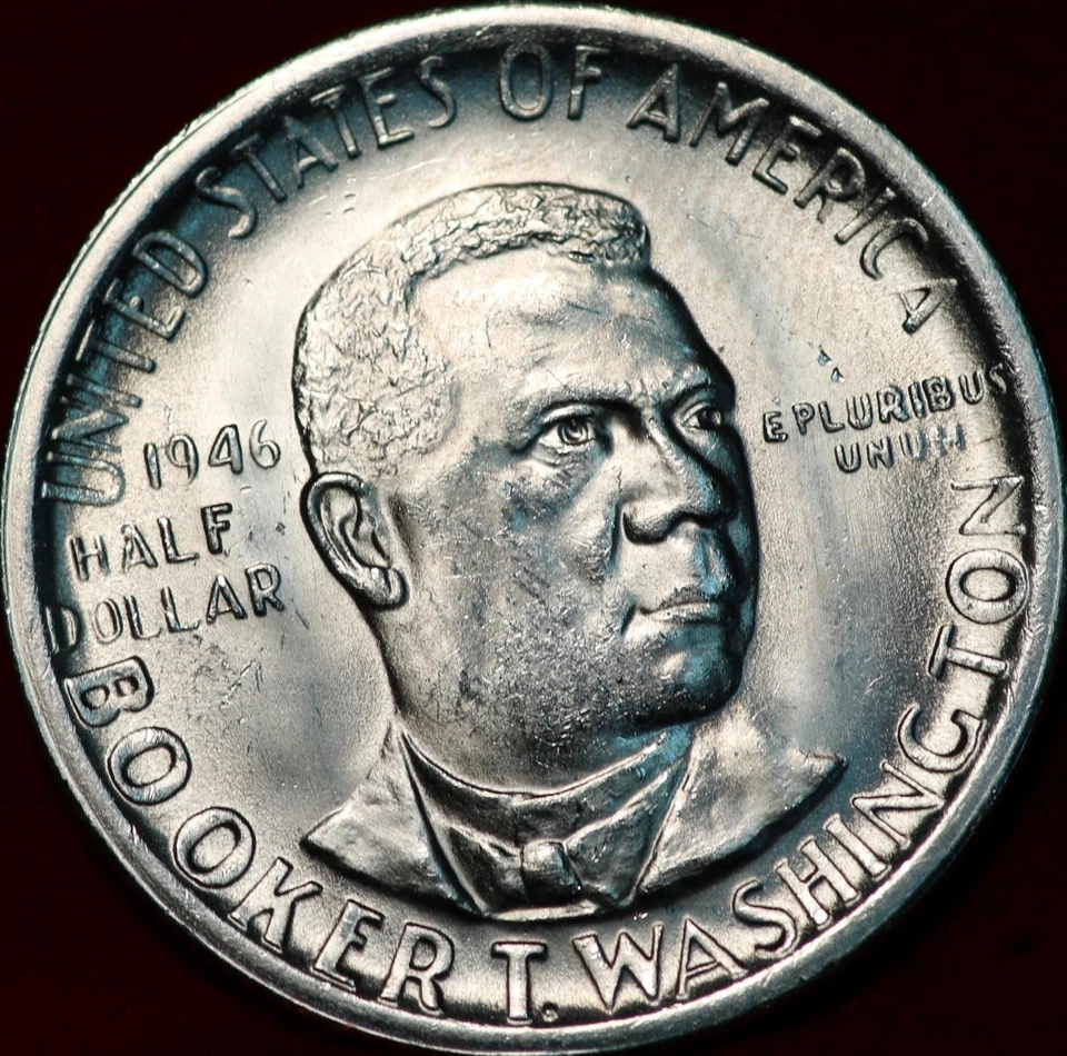 Uncirculated 1946-S Booker T Washington Silver Commemorative Half Dollar - Image 1 of 2