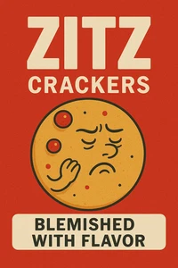 Zitz Crackers Ritz Funny Retro Parody Custom Vinyl Die Cut Sticker 3.5x2.5 - Picture 1 of 1