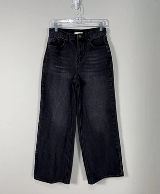 BDG Urban Outfitters 牛仔裤女式 28 码黑色水洗高腰阔腿牛仔布 — 第 1/4 张图片