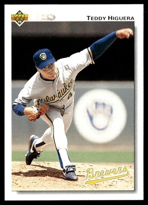 1992 Upper Deck Teddy Higuera Milwaukee Brewers #138 - Image 1 of 2