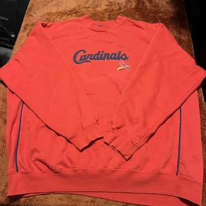 St Louis Cardinals Sweater Mens XL Red MLB Baseball Crewneck Pullover Lee Sport - Picture 1 of 5