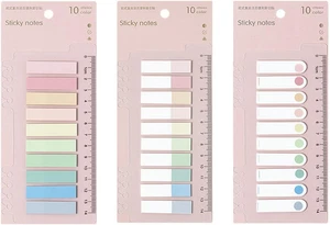 600 piezas pestañas adhesivas Morandi notas de libro pestañas, marcadores de página pestañas pestañas pastel pestañas de libros  - Imagen 1 de 8