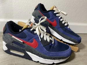 Nike Air Max 90 SE Running Club Azul Marino Rojo Zapato Para Hombre Talla 7 DC9336-400 Usado - Imagen 1 de 15