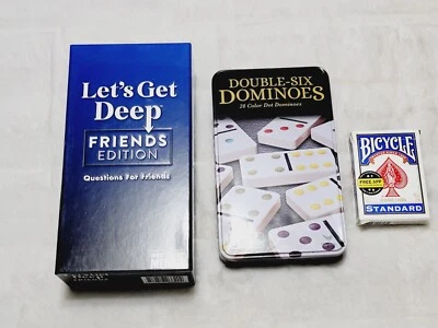 Let's Get Deep Adult Party Game Friends Edition Double-Six Dominoes Playing Card - Image 1 of 4